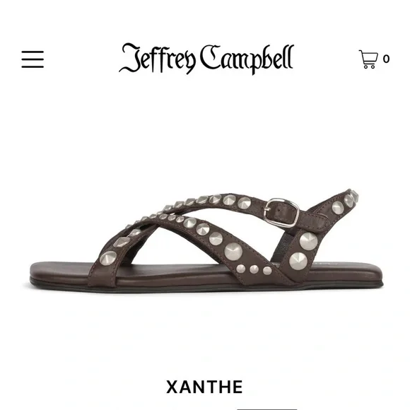 Jeffrey Campbell Anthropologie Xanthe Brown Leather Gladiator Sandals New - Picture 7 of 10
